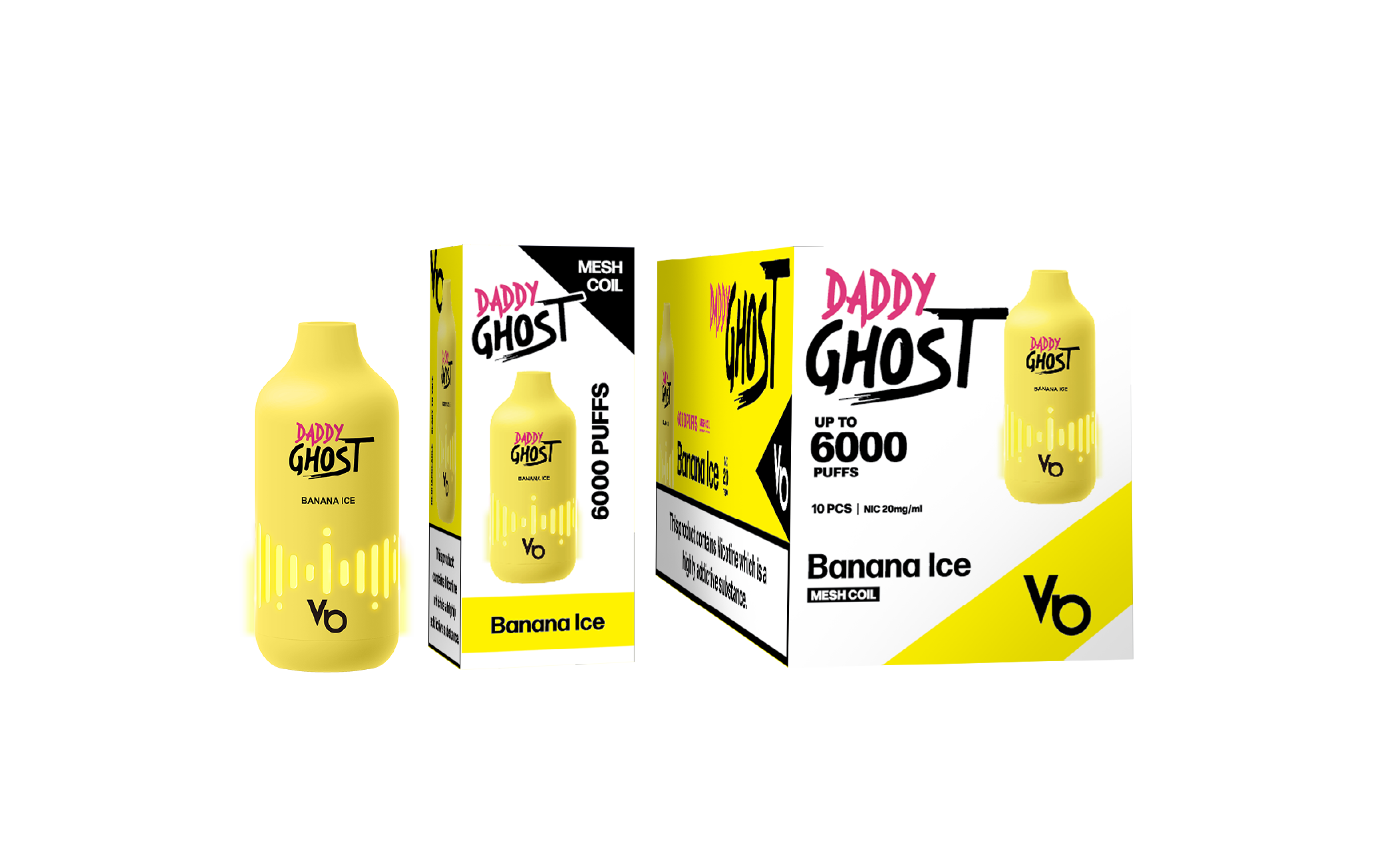 Banana Ice Daddy Ghost Vape Device with a Box