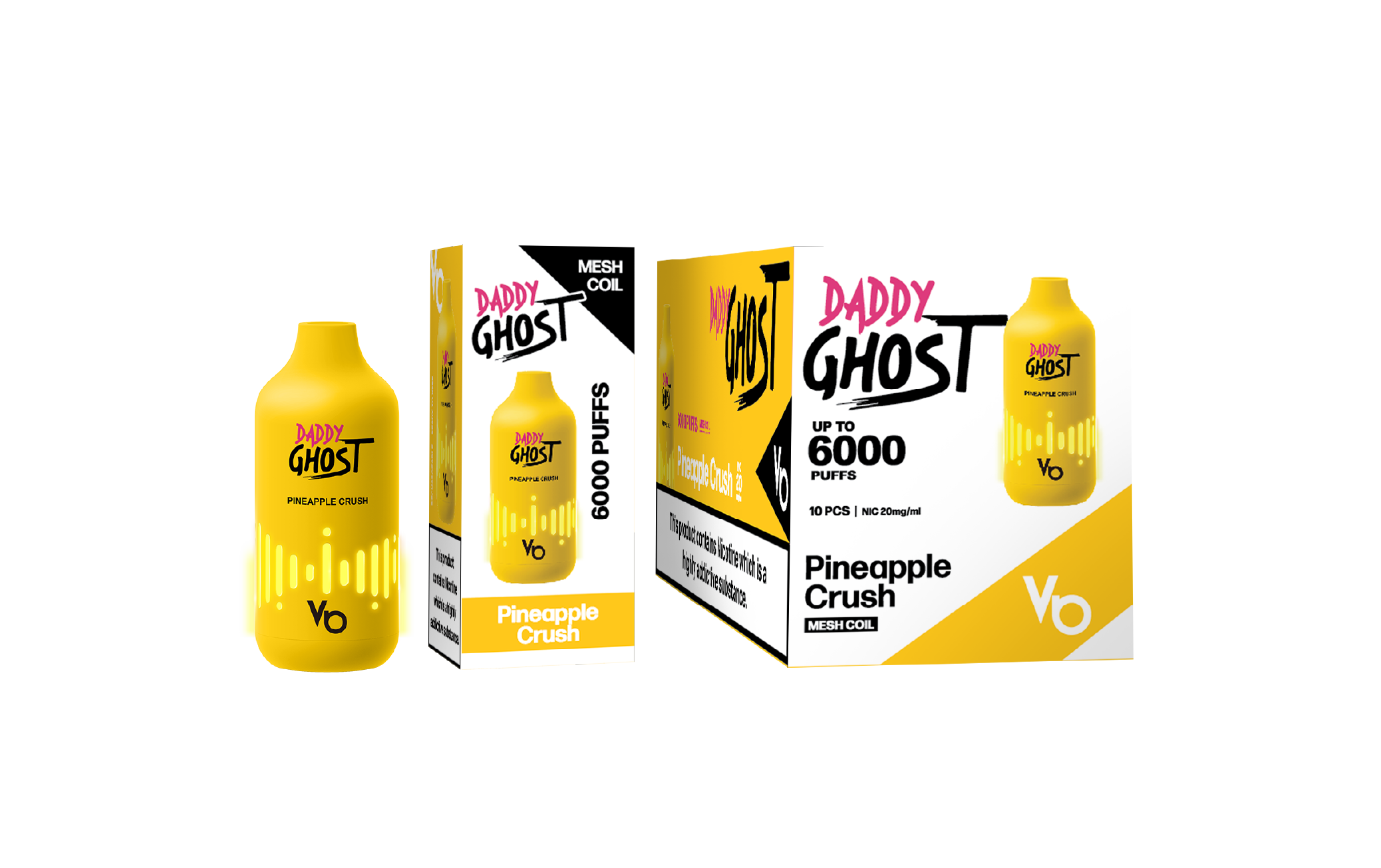 Daddy Ghost Pineapple Crush Vape Device with a Box