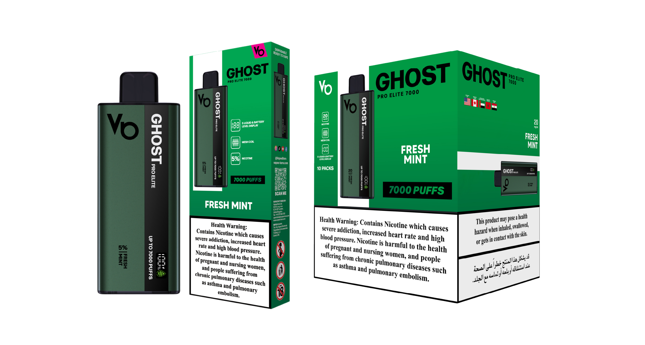 Ghost Pro Elite 7000 Hubba Bubba Vape Devices With Cartons