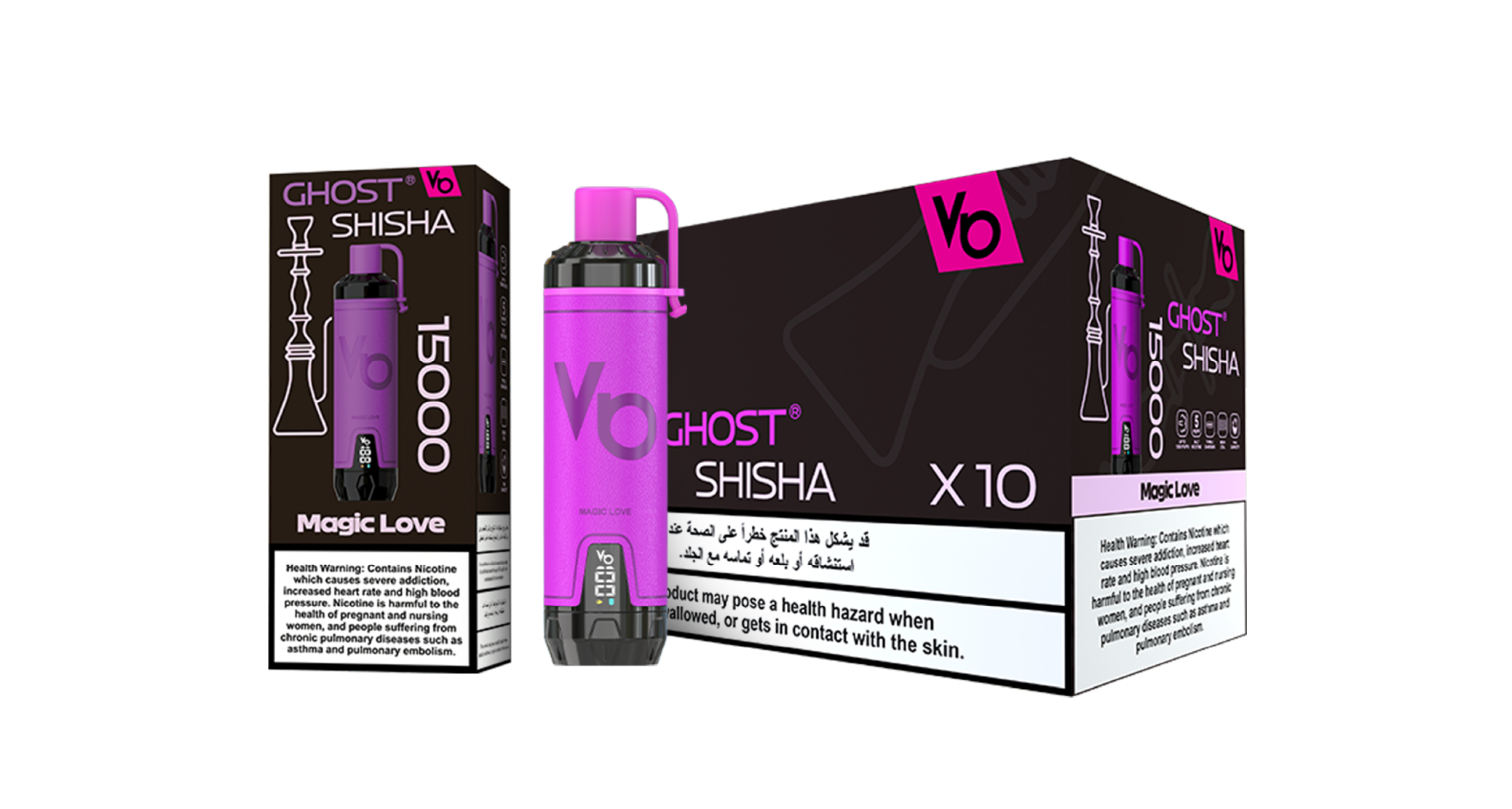 Ghost Shisha Magic Love Vape Devices with Cartons