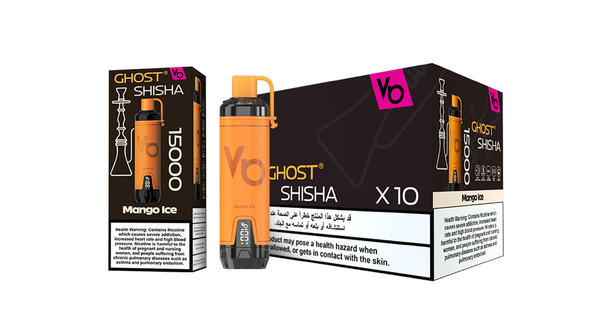 Ghost Shisha Mango Ice Vape Devices With Cartons