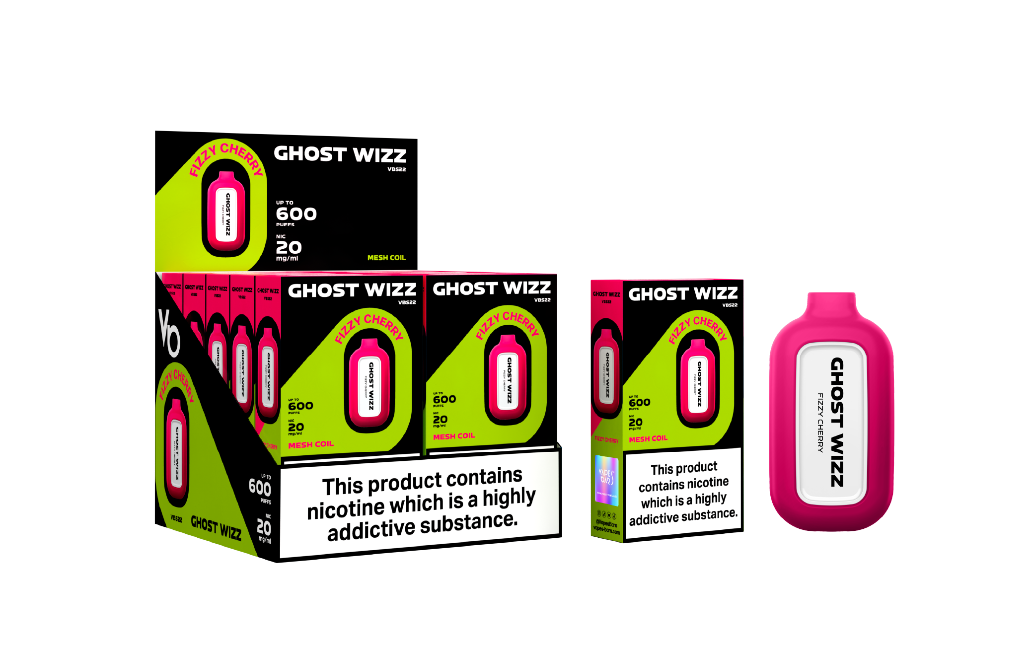 Ghost Wizz Fizzy Cherry Vape Devices With Cartons